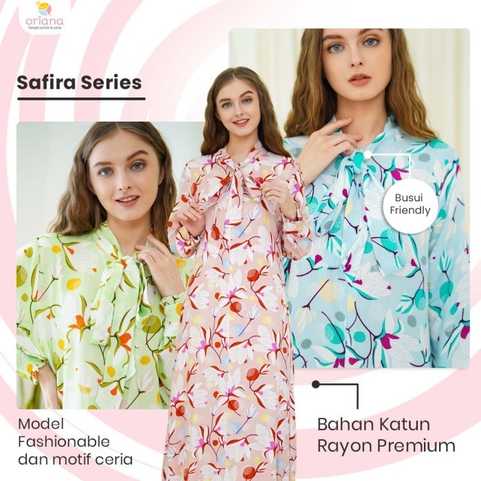 Manchu Oriana Daster Busui Panjang Safira Blue