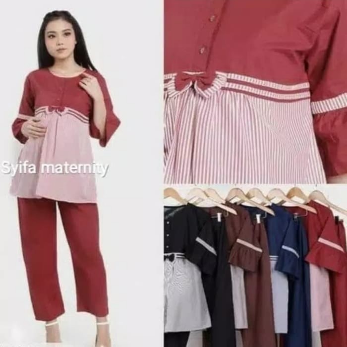Manchu Baju Hamil Setelan Celana 7/8