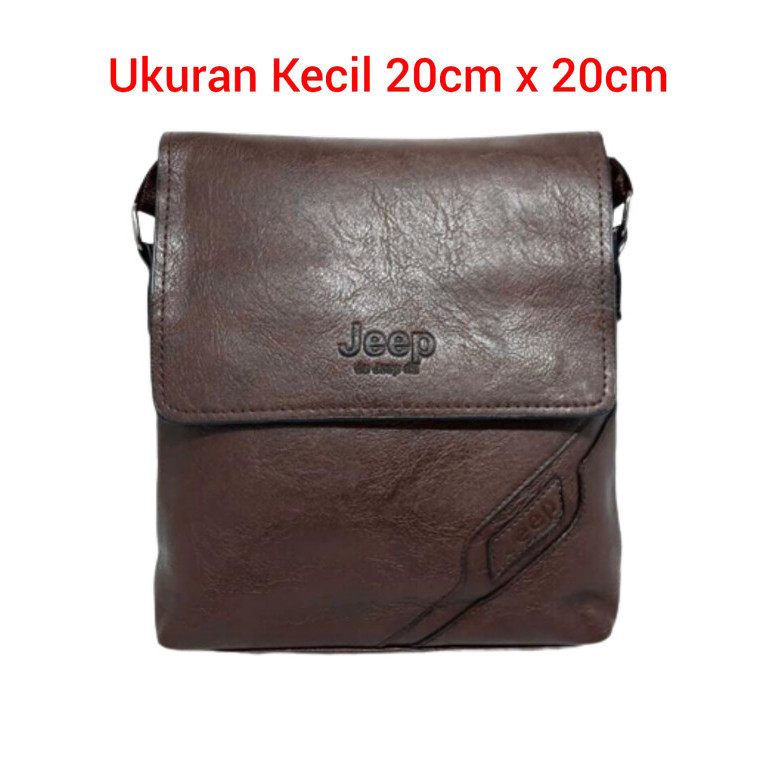 tas selempang pria Cuci Gudang Tas Selempang Pria Tas Selempang Bisnis Bahan Kulit PU 18 - Kecil Pol