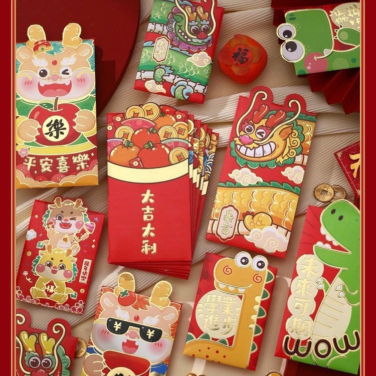 

TKV ANGPAO 3D ISI 6 CUTE DRAGON IMLEK 2024 SINCIA KUPING NAGA HONGBAO LUCU XW4