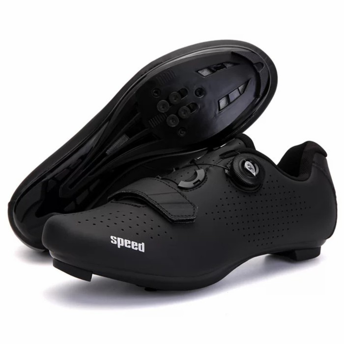 Speed Sepatu Sepeda Multi Cleat Rodbike Mtb Sepatu Gowes Cleat Hitam