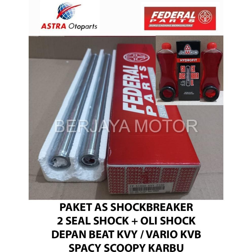 Ss4 Paket As Shock Vario 110 Karbu Kvb Beat Karbu Kvy 2 Seal Shock + Oli Shock Original Federal Part