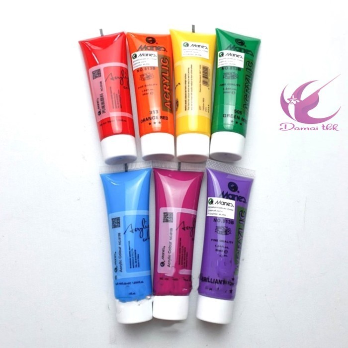 

Terjangkau Maries Acrylic 30 ml Paint Acrylic Set Cat Akrilik 7 Warna / 6 Warna