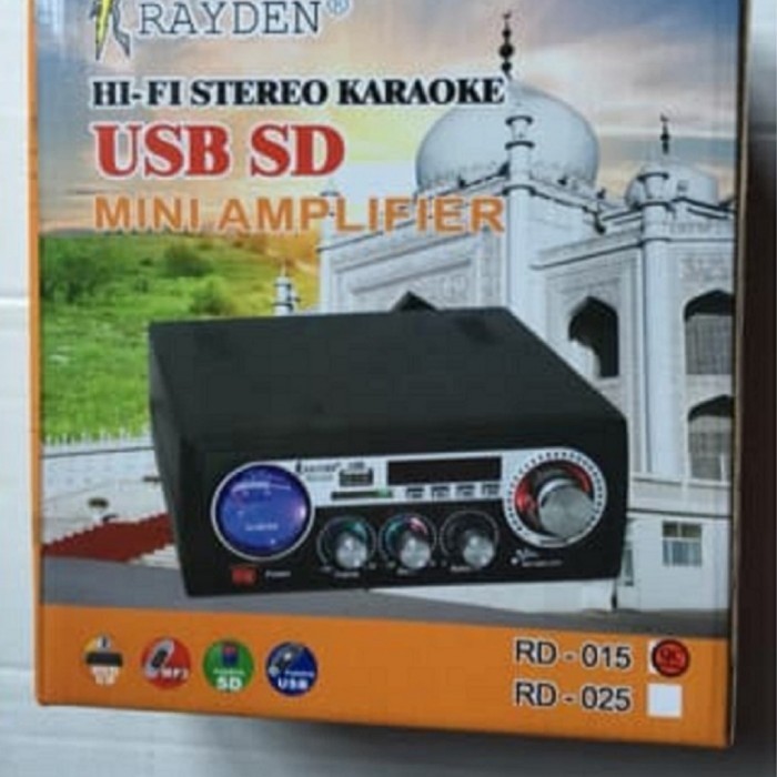 Mini Amplifier Usb Sd Mp3 Dvd Ac/Dc Merk Rayden Rd 015 Best