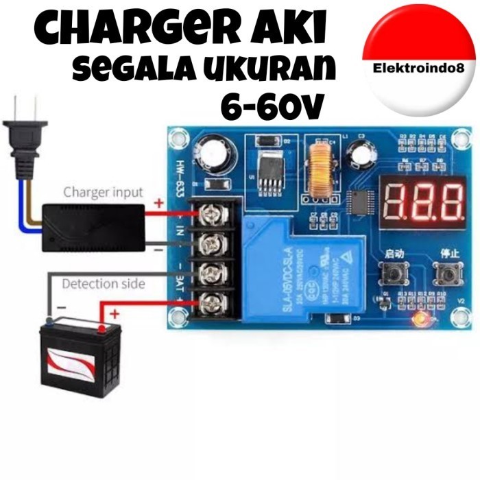 modul charger aki segala ukuran 6v 9v 12v 24v 48v solar cell battery