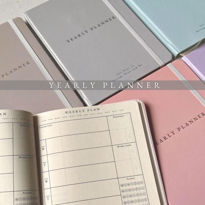 

Yearly Planner 2024 One Year Planner Hard Cover By Peulanopapers