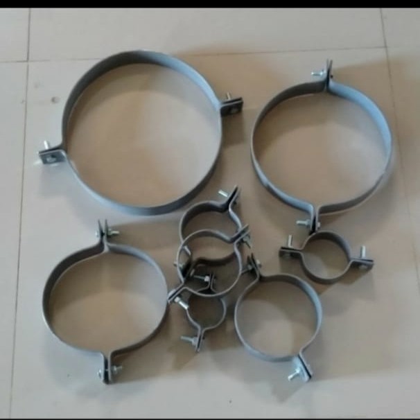 Klem Double Pipa Besi 6" Inch Best