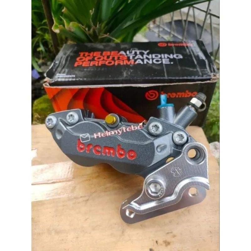 Kaliper 4 piston 4p PNP Ninja/ Kaliper AXIAL set breket CNC /breket AXIAL PNP skok Ninja rr r