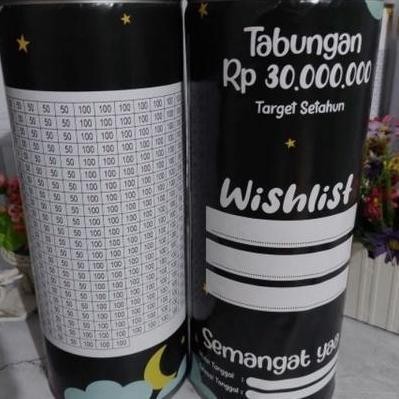 Termurah Buruan Beli Celengan Target Satu Tahun Jumbo Xxl Permanen 100 Juta, 50 Juta, 30Jt Celengan 