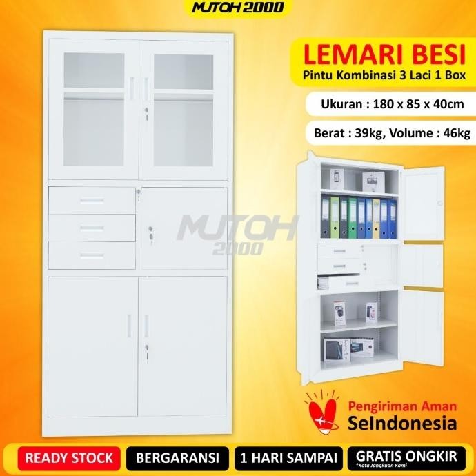 

Lemari Arsip Lemari Besi Pintu Kombinasi 3 Laci 1 Box Lg Limited Edition