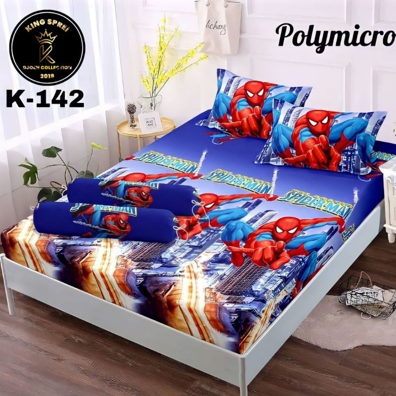 Jual Sarung kasur busa resleting ukuran 120x200 tebal 20 cm / sarung kasur Resleting motif karakter/