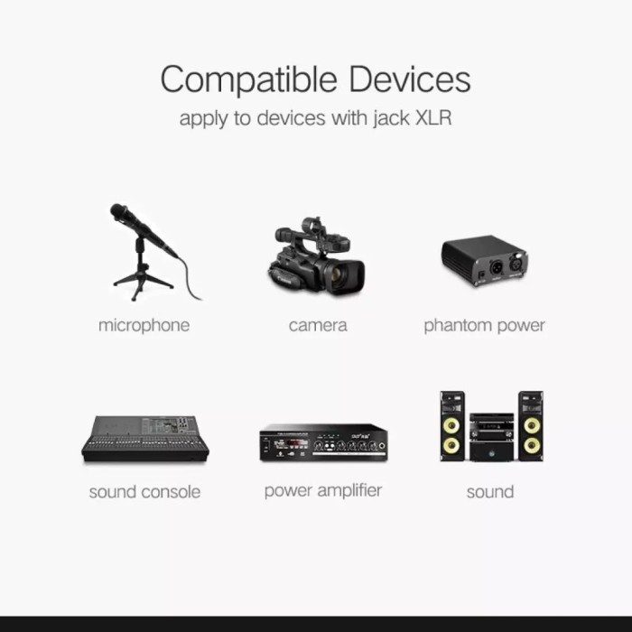 UGREEN kabel XLR male to female karaoke condenser mixer cewe 1m 5m 10m