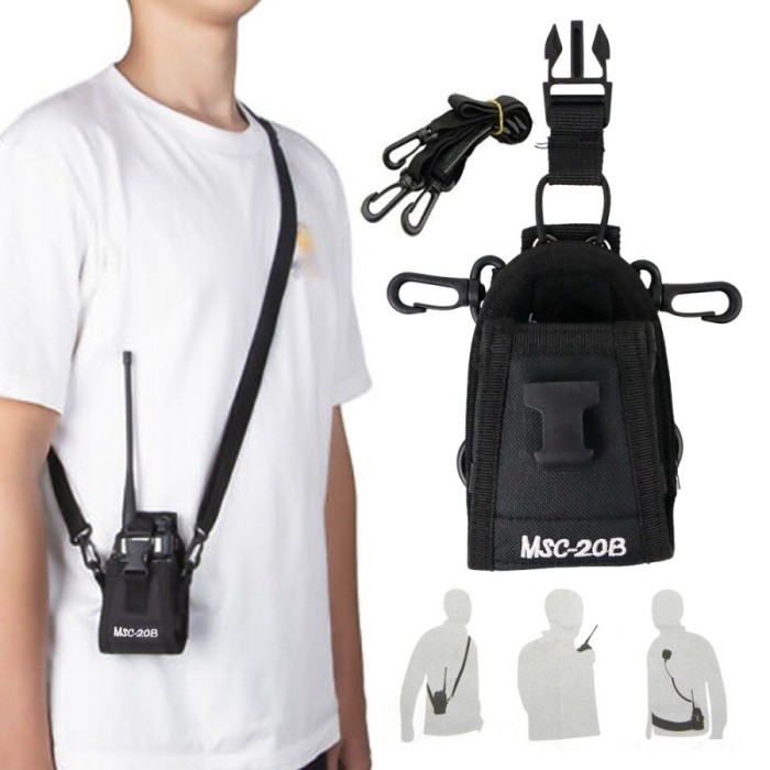

BAROKAH GAMIS Tas Tali Selempang Khusus HT Walkie Talkie Smartphone HP Outdoor