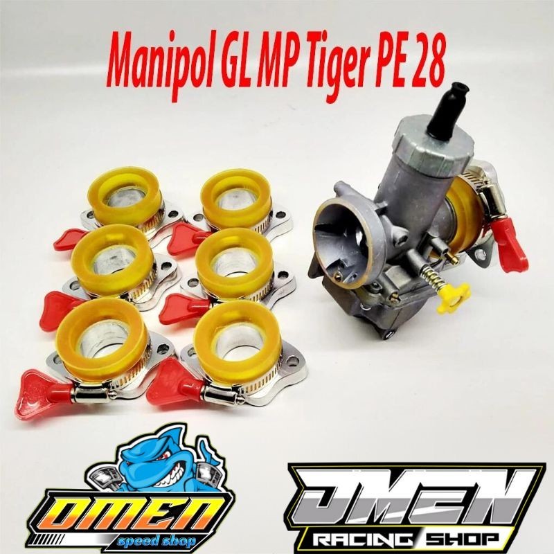 MANIFOLD MANIPOL INTAKE TEFLON PE 28 GL CB TIGER SCORPIO PE 28