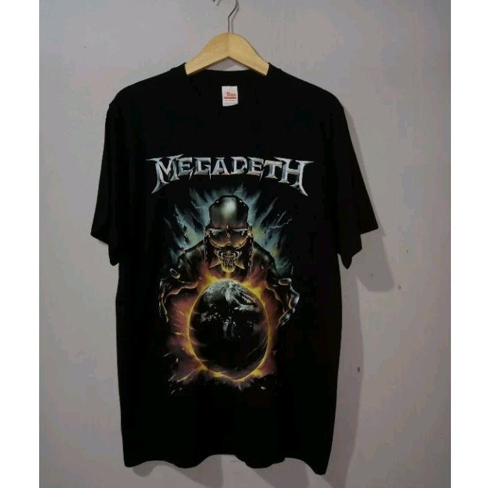 KAOS BAND / MUSIC MEGADETH PREMIUM COTTON COMBED 24S BUILD UP STITCH SUPPLY TAG