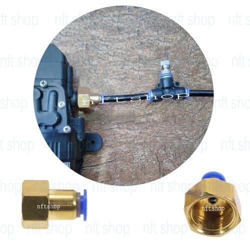 Fitting Pneumatic Female Pompa DC 6mm Kuningan