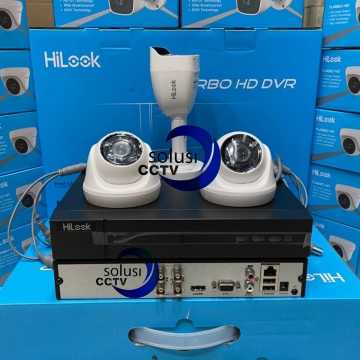 PAKET CCTV HILOOK 3 KAMERA 4 CHANNEL 2MP LENGKAP / PAKET CCTV HILOOK