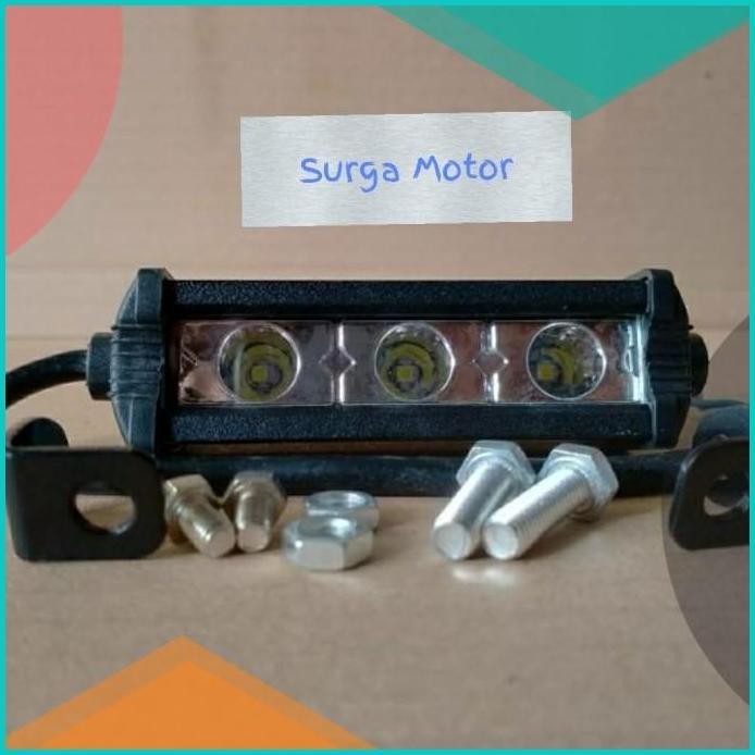 Lampu Sorot Cree terang slim 3 mata tembak 3mata mode diam dan kedip 1