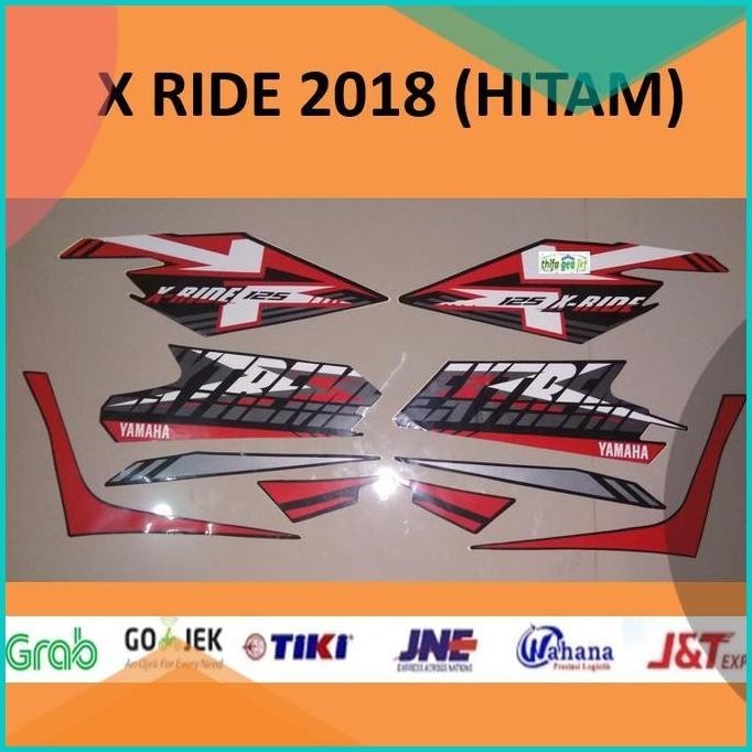 X Ride 2017 Hitam Motor Yamaha Stiker Striping Stripping Sticker 16nov