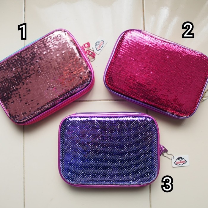 

Kotak Tempat Pensil Hardtop Sequin Pencil Case Sanwa Mirip Smiggle