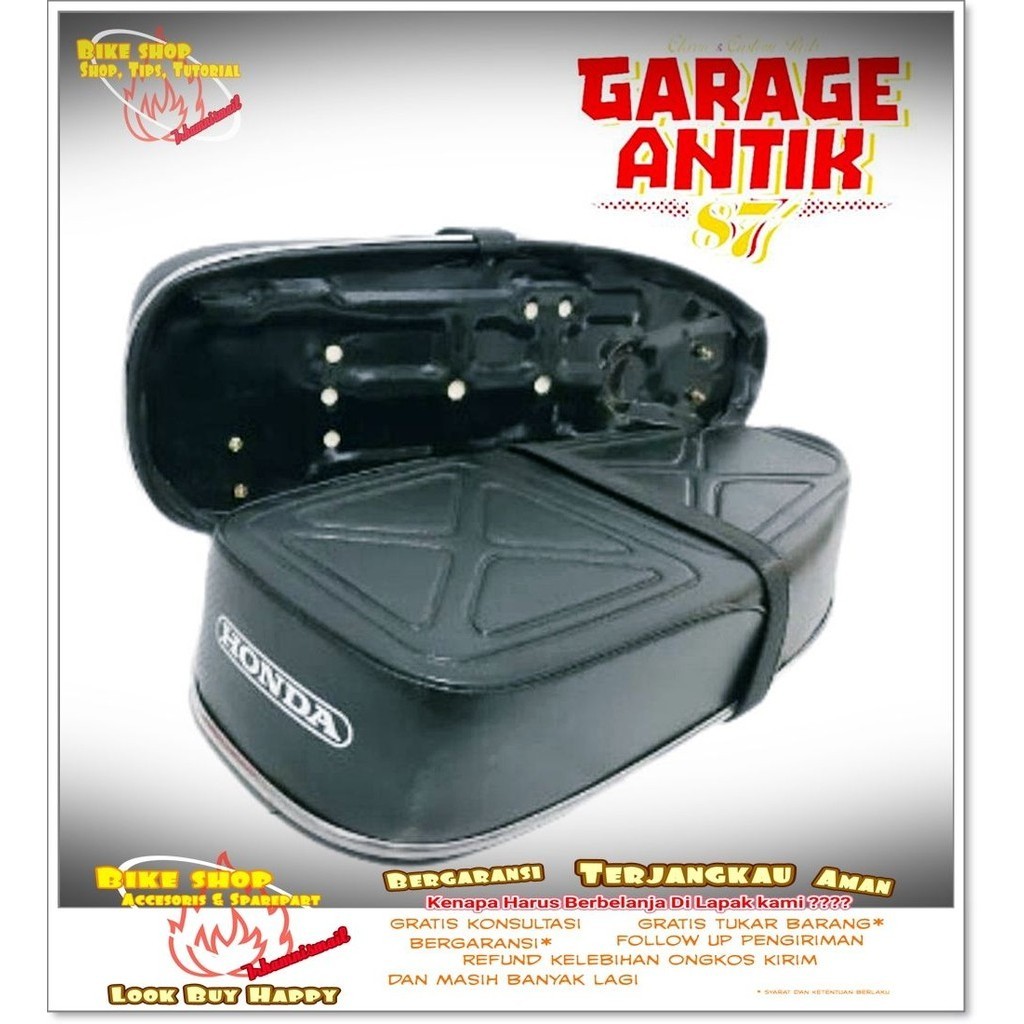 Jok c70 kulit pres jok pitung bekjul racing karbon anti gembos motor clasik vintage