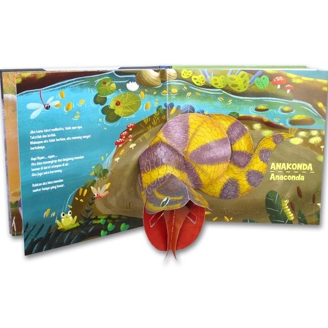 Buku Cerita Anak Pop Up Book Bahasa Indonesia Big Animals Spesial Promo