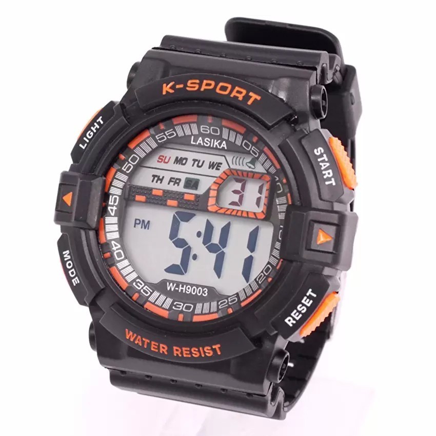 Hot Item Lasika WH-9003 Orange Jam Tangan Pria Digital Anti Air