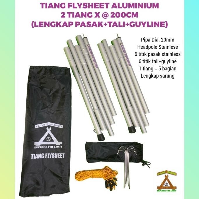 Tiang/Frame Flysheet Aluminium (Paket lengkap)