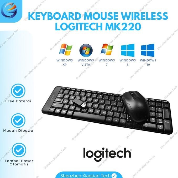 Logitech MK220 Compact Combo Keyboard + Mouse Wireless LOGITECH MK220