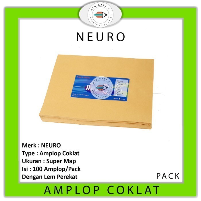 

DISKON Amplop Coklat Uk. Super Map Neuro ( 29 x 39,5 cm ) SEAL