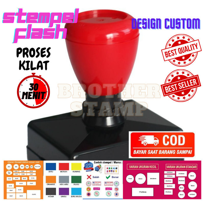 

PROMO STEMPEL CUSTOM / 43X55 mm / OTOMATIS TINTA /BISA 2 WARNA