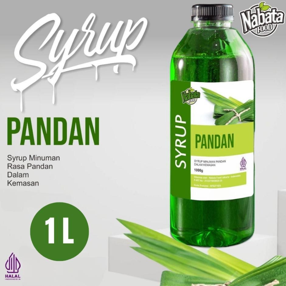 

Sirup Rasa Pandan Untuk Kopi 1 Liter Nabata Food Syrup Hijau Daun Pandan