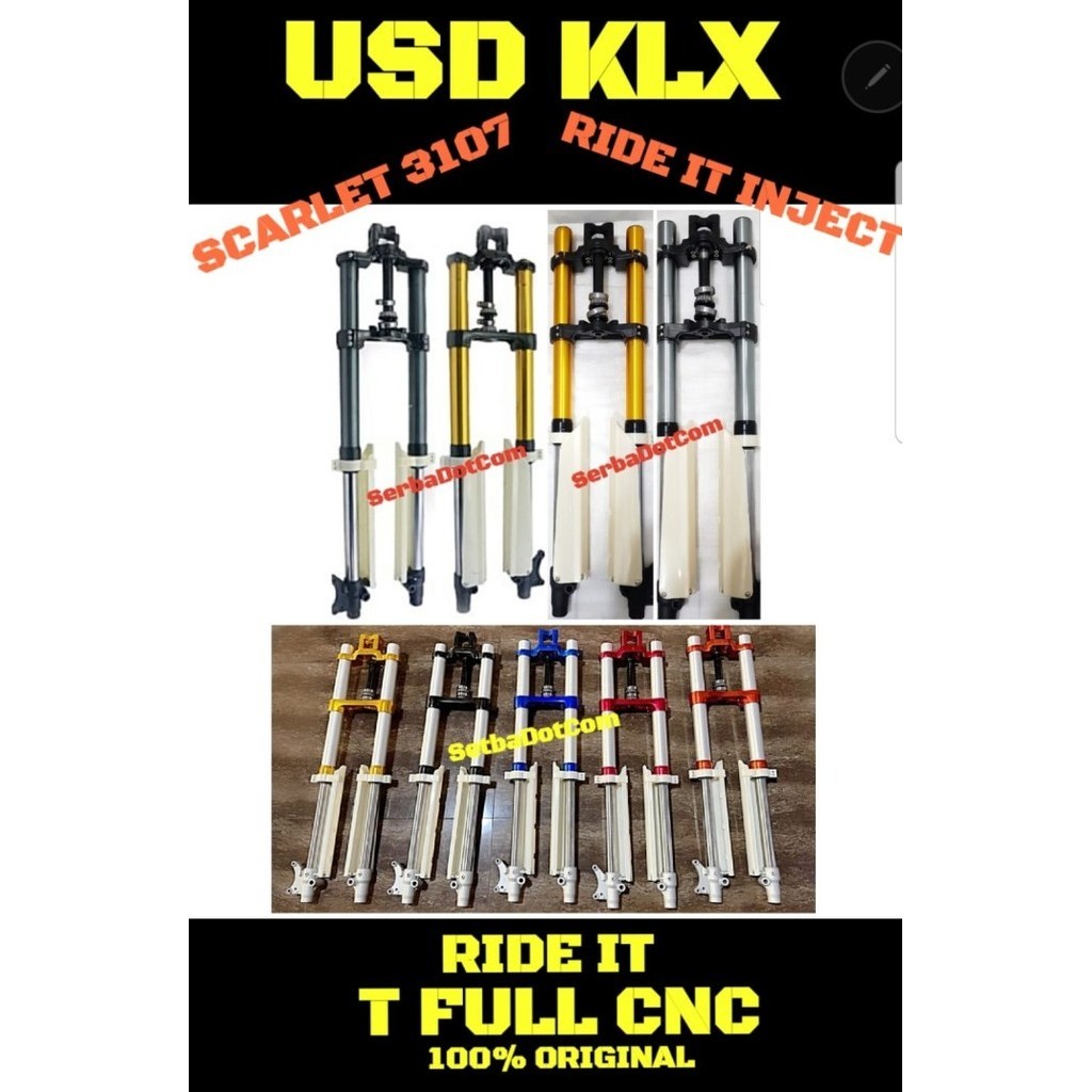 TERMURAH - SHOCK DPN UP SIDE DOWN UPSIDE DOWN USD KLX 150 RIDE IT CMZ not scarlet