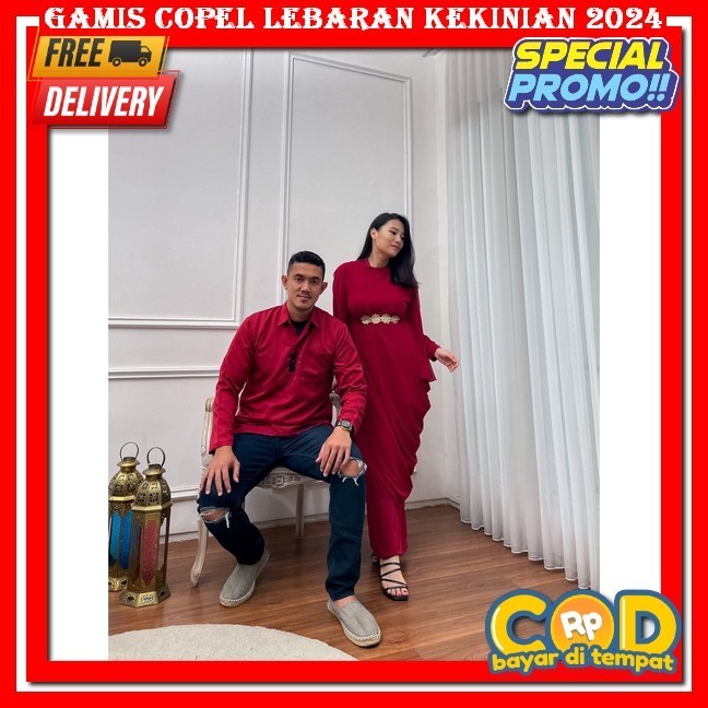 Gamis Lebaran 2024 Terbaru Keluarga Gmis Kembar Cewek Cowok Import Premium Gamid Cupelan Kapelan Sua