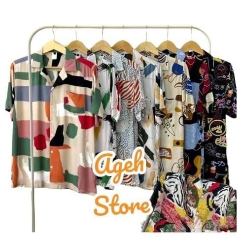 Kemeja Pantai Vintage / Kemeja Amarilo/Kemeja Korea/Baju Korea Vintage