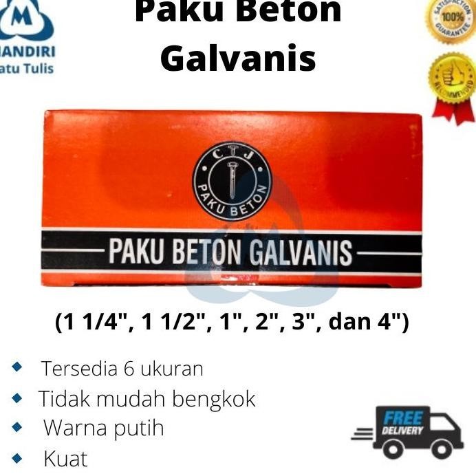 Paku Beton Putih Paku Tembok Kayu 2.5Cm 3Cm 4Cm 5Cm 7Cm 10Cm