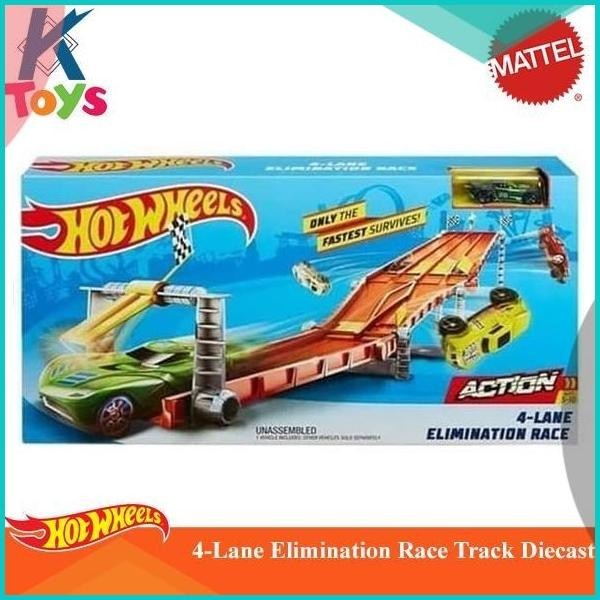 Hot Wheels 4-Lane Elimination Race Track Diecast 16novz3 perkakas