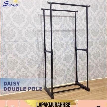 Shenar Gantungan Serbaguna Berdiri Untuk Baju Laundry Setrikaan Pajangan Stainless Steel Stand Hange