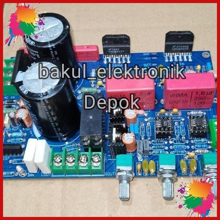 kit amplifier lm3886 gain clone + tone control (bke)