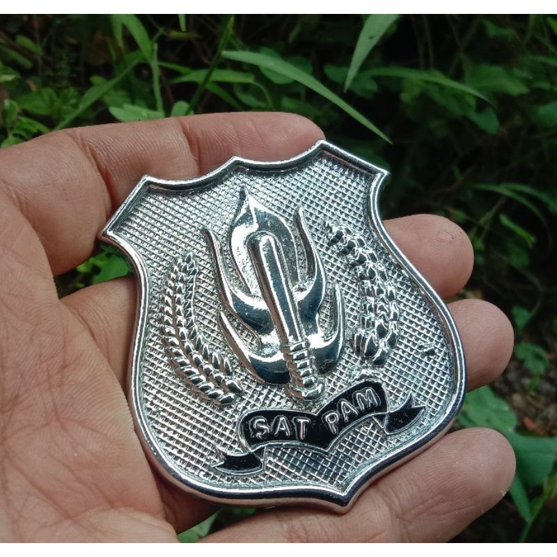 LENCANA KEWENANGAN SECURITY SATPAM SILVER no mika
