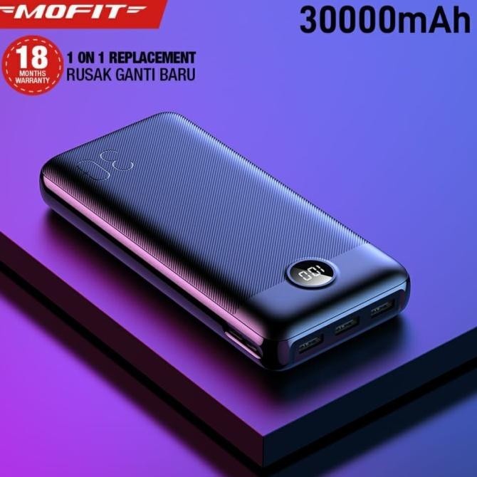 MOFIT M36 Powerbank 30000 mAh 2.4A Fast Charging Real Capacity