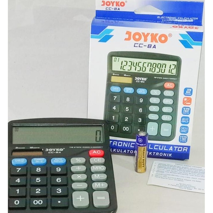 

New - Calculator / Kalkulator Joyko CC-8A / 12 Digits / Check Correct