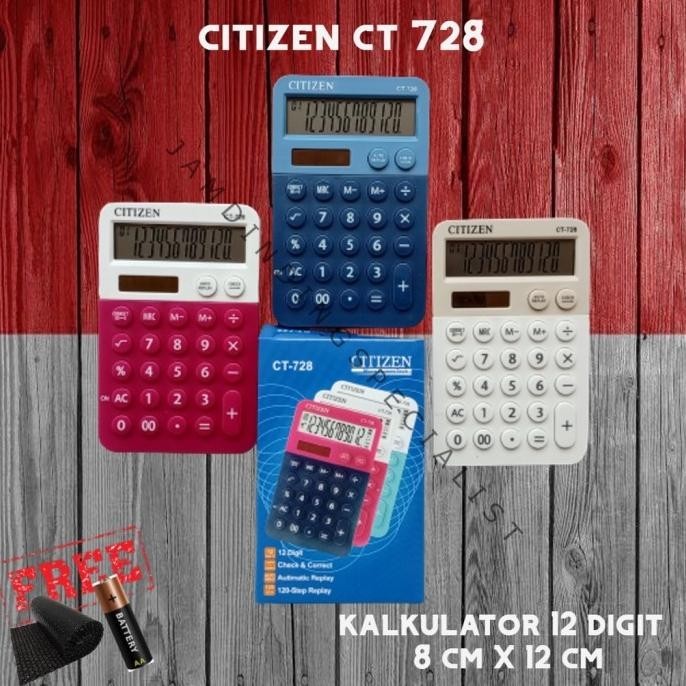 

Update! Kalkulator Saku Mini Kantor Dagang Sekolah 12 Digit 8cm X 12cm CT 728 !