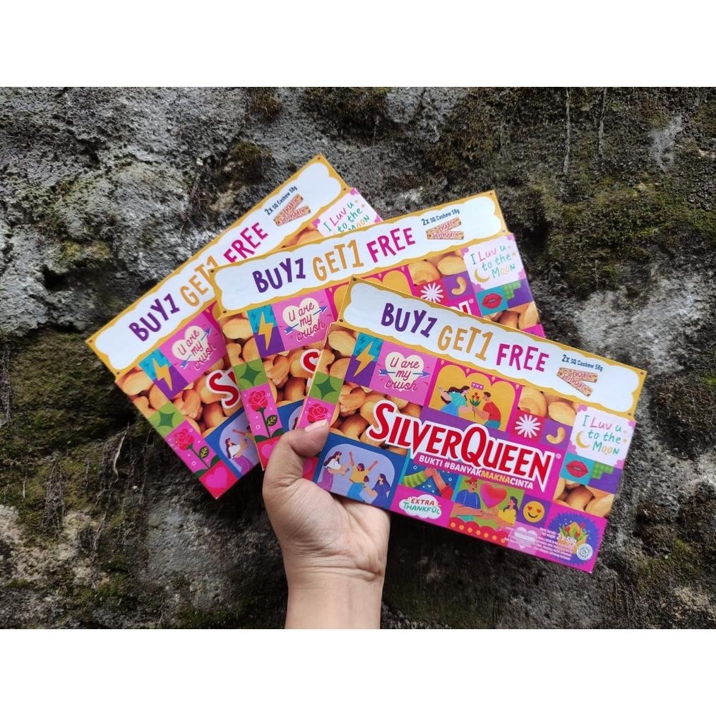 

Big Sale Silverqueen Buy 1 Get 1 62 Gram-Edisi Valentine Day- Rasa Random Big Sale