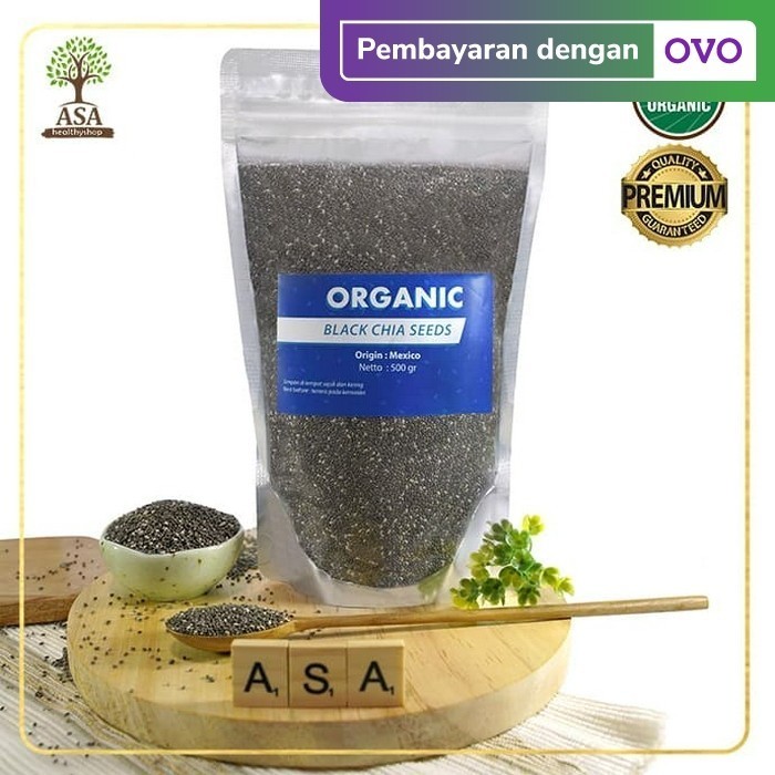 

Ready - Organic Black Chia Seeds Mexico 500 Gram -Organic Chiaseed / Chia Seed