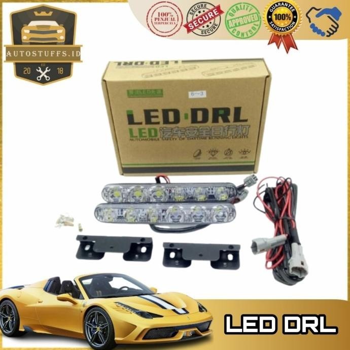Lampu DRL LED/DRL LED 6 Titik/Lampu LED DRL Mobil UNIVERSAL++++.......