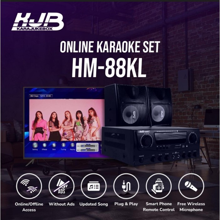 PAKET KARAOKE KJB HM-88KL / SPEAKER / AMPLIFIER / STREAMING KARAOKE