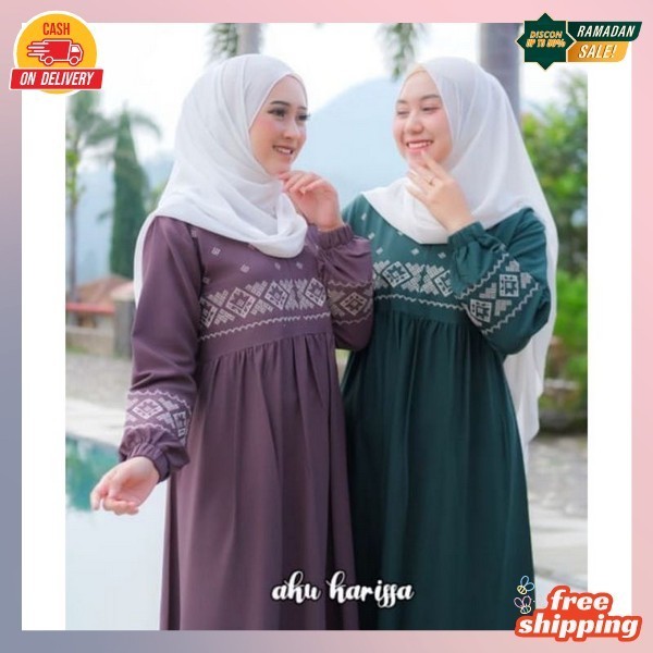 Jubah Wanita Dewasa Muslimah Busana Moslem Gamis Polos Elegan Baju Bridesmide Gsmis Syarii Modern Dr