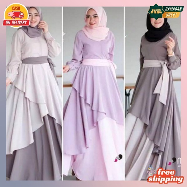 Dres Perempuan Syari Bj Gammis Lebaran Buju Games Kekinian Termurah Baju Gmi Ghamis Fashion Wanita G