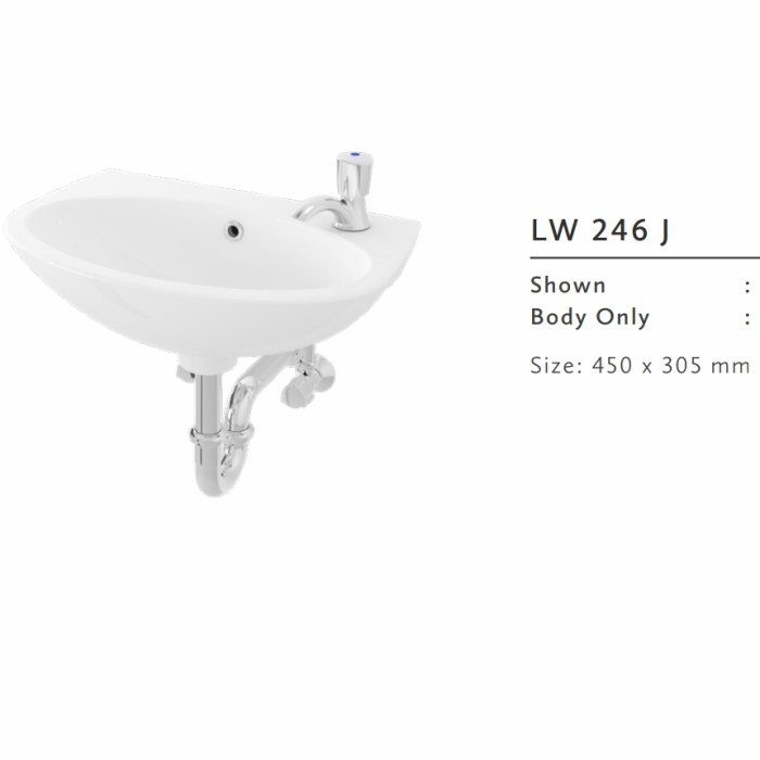 PROMO BODY WASTAFEL CUCI TANGAN KERAMIK TOTO LW 246 J ORIGINAL TOTO #ORIGINAL